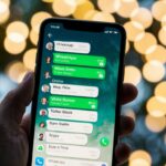 Uma tela de smartphone exibindo bolhas de chat do WhatsApp com indicadores de status online ao lado do nome de cada contato